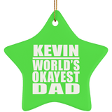 Kevin World's Okayest Dad - Star Ornament