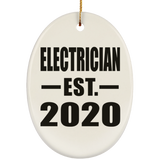 Electrician Established EST. 2020 - Oval Ornament