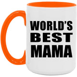 World's Best Mama - 15oz Accent Mug Orange