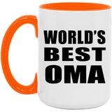 World's Best Oma - 15oz Accent Mug Orange