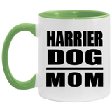 Harrier Dog Mom - 11oz Accent Mug Green