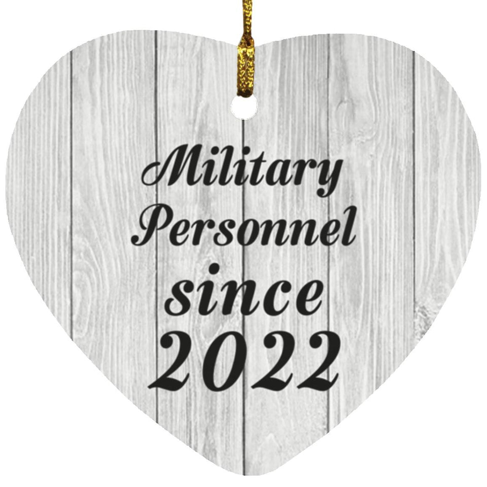 Military Personnel Since 2022 - Heart Ornament F