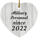Military Personnel Since 2022 - Heart Ornament F
