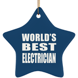 World's Best Electrician - Star Ornament