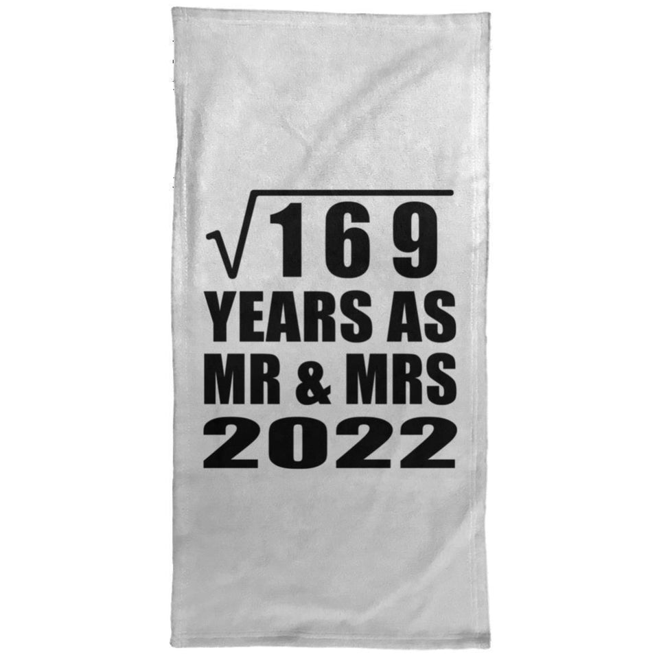 13th Anniversary Square Root of 169 Years As Mr & Mrs 2022 - Hand Towel