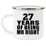 27th Anniversary 27 Years Of Being Mr Right - 12oz Camping Mug