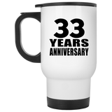 33rd Anniversary 33 Years - White Travel Mug