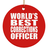 World's Best Corrections Officer - Circle Ornament