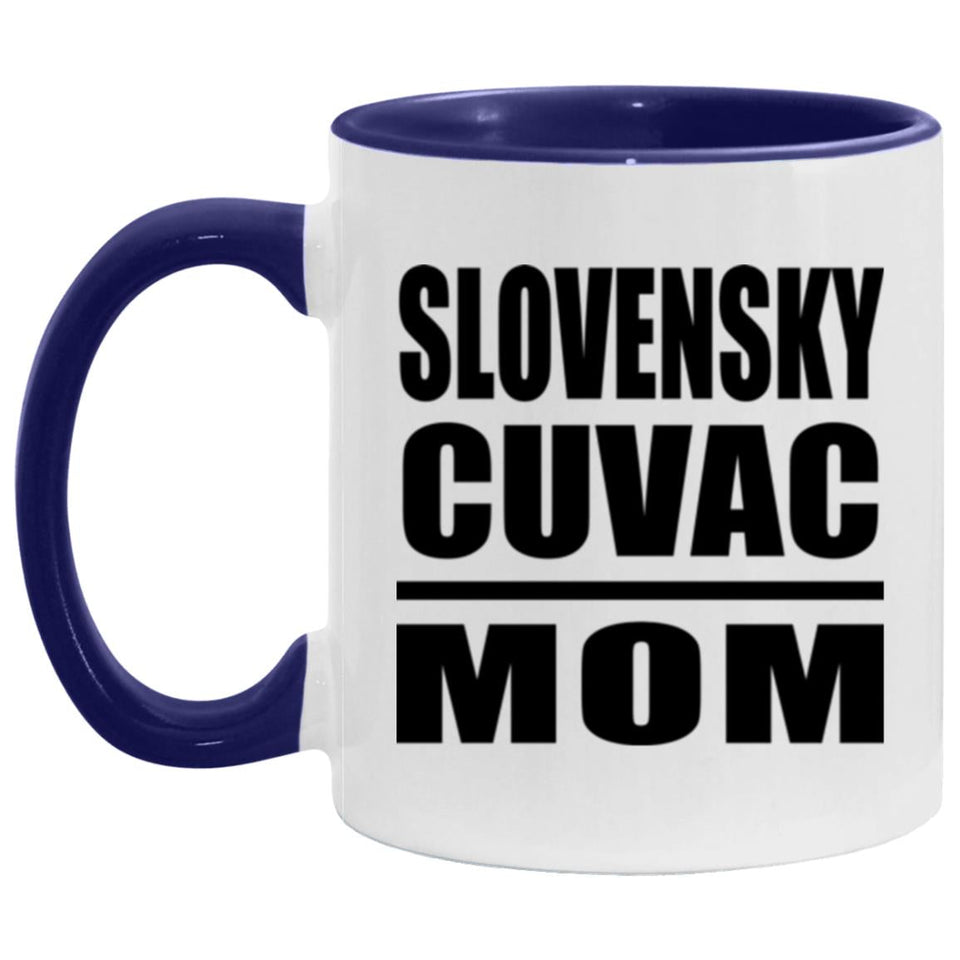 Slovensky Cuvac Mom - 11oz Accent Mug Purple