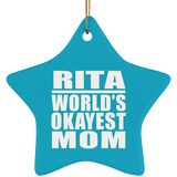 Rita World's Okayest Mom - Star Ornament