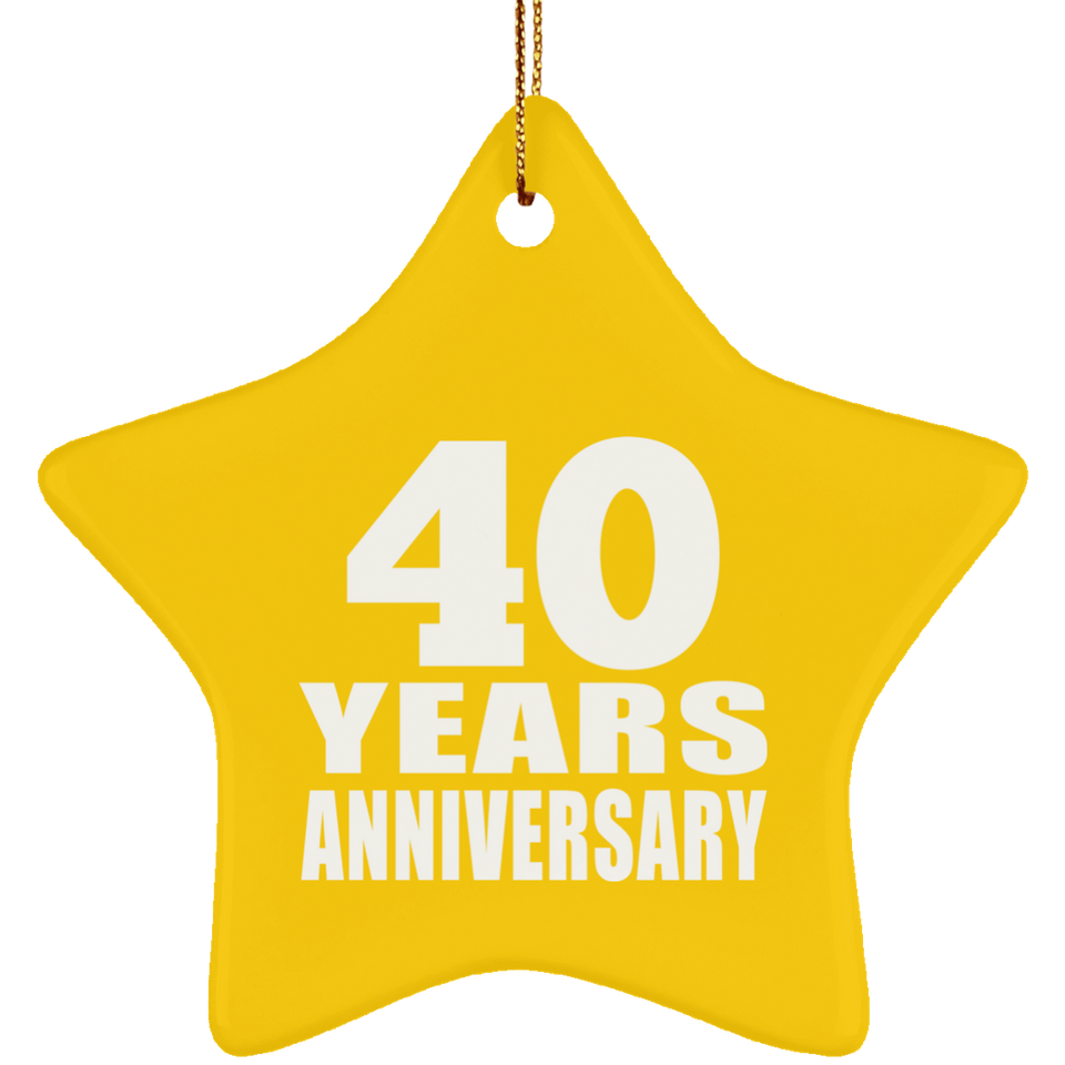 40th Anniversary 40 Years - Star Ornament