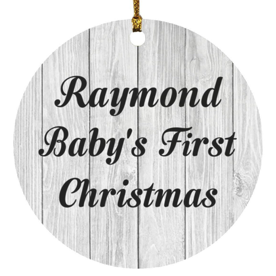 Raymond Baby's First Christmas - Circle Ornament F