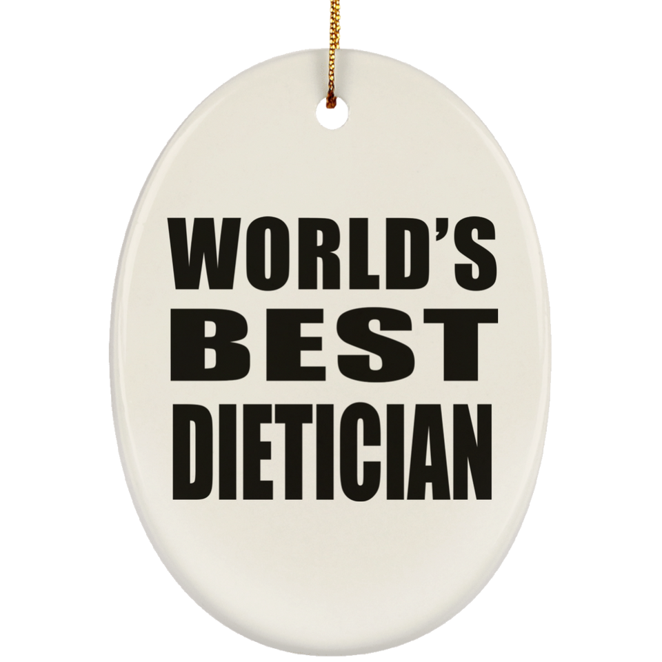 World's Best Dietician - Oval Ornament