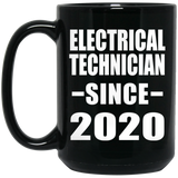 Electrical Technician Since 2020 - 15oz Coffee Mug Black