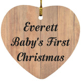 Everett Baby's First Christmas - Heart Ornament C
