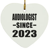 Audiologist Since 2023 - Heart Ornament