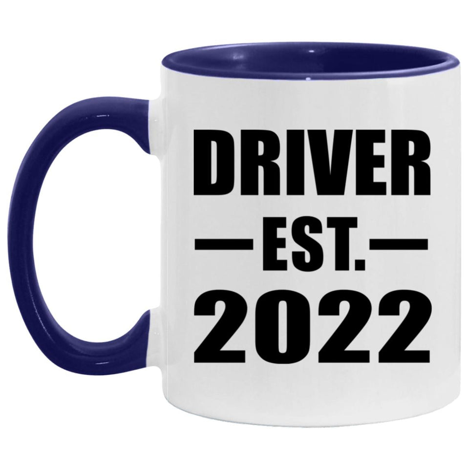 Driver Established Est. 2022 - 11oz Accent Mug Purple