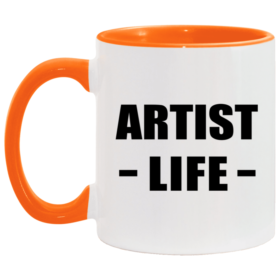 Artist Life - 11oz Accent Mug Orange