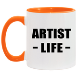 Artist Life - 11oz Accent Mug Orange