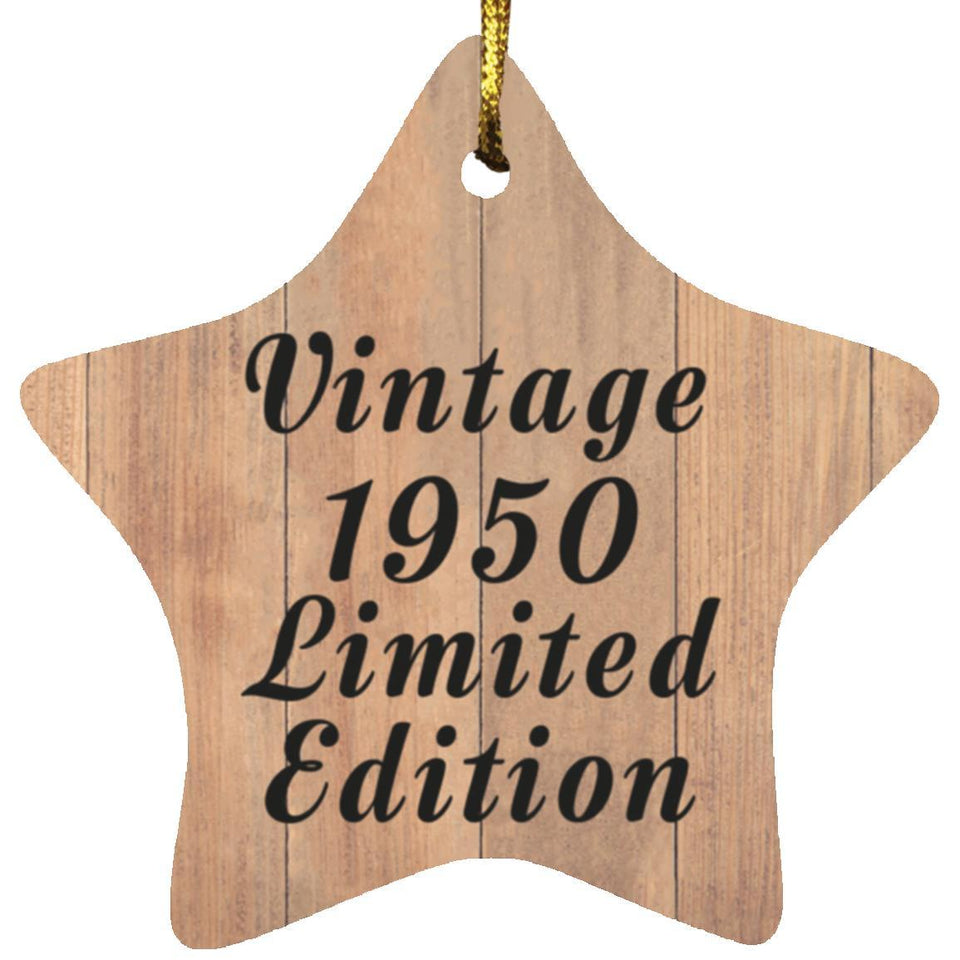 74th Birthday Vintage 1950 Limited Edition - Star Ornament C