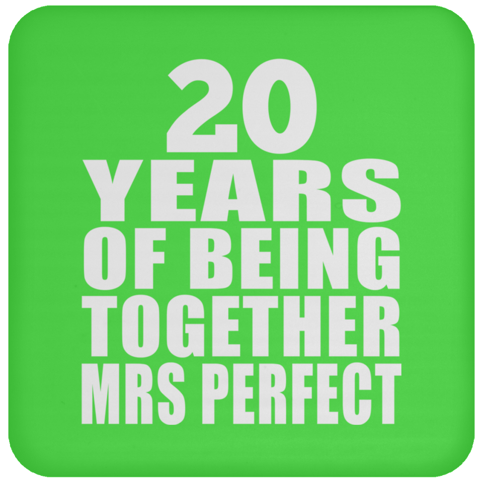 20th Anniversary 20 Years Of Being Mrs Perfect - Drink Coaster