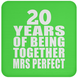 20th Anniversary 20 Years Of Being Mrs Perfect - Drink Coaster