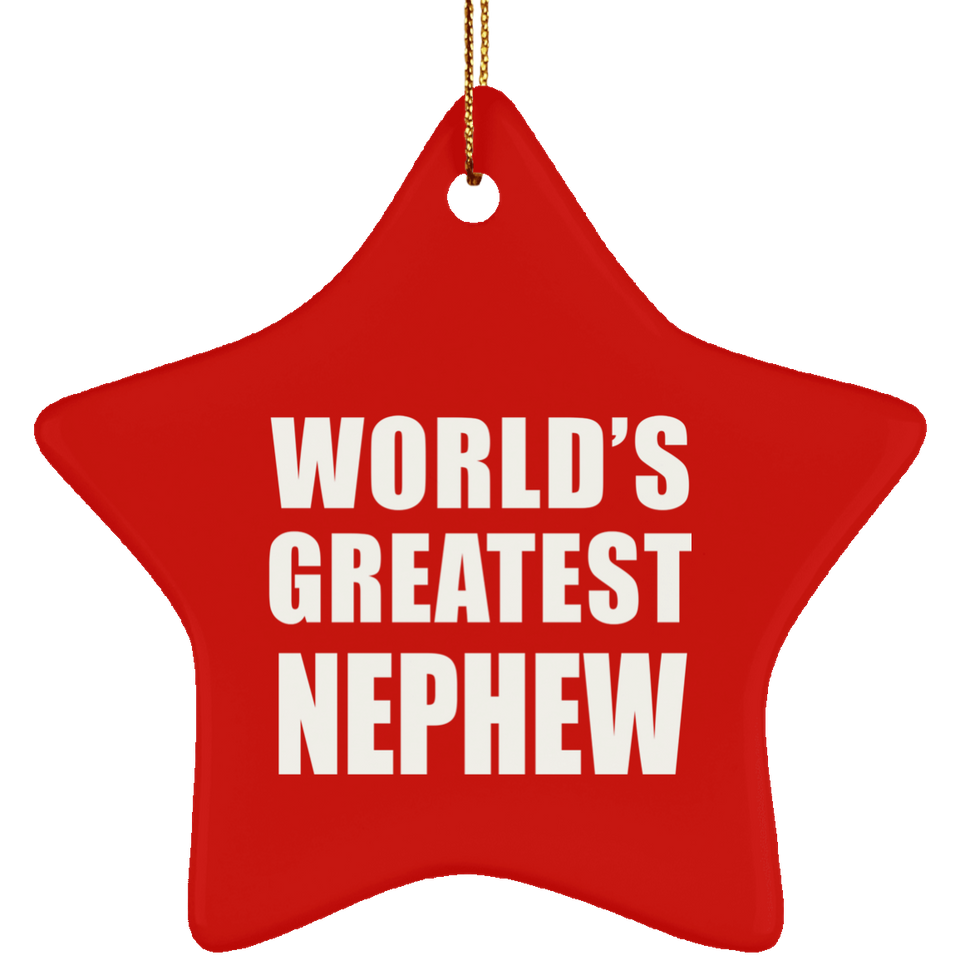 World's Greatest Nephew - Star Ornament