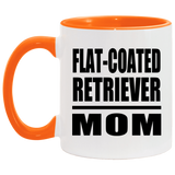 Flat-Coated Retriever Mom - 11oz Accent Mug Orange