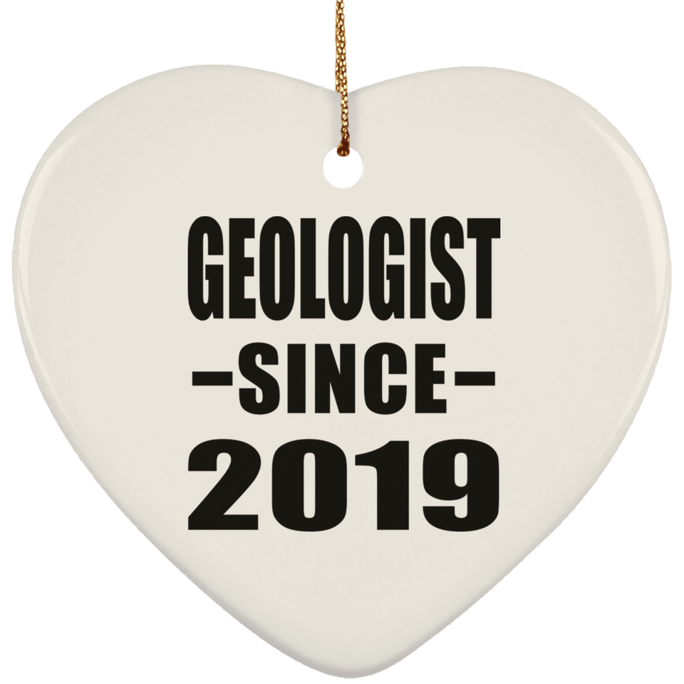 Geologist Since 2019 - Heart Ornament
