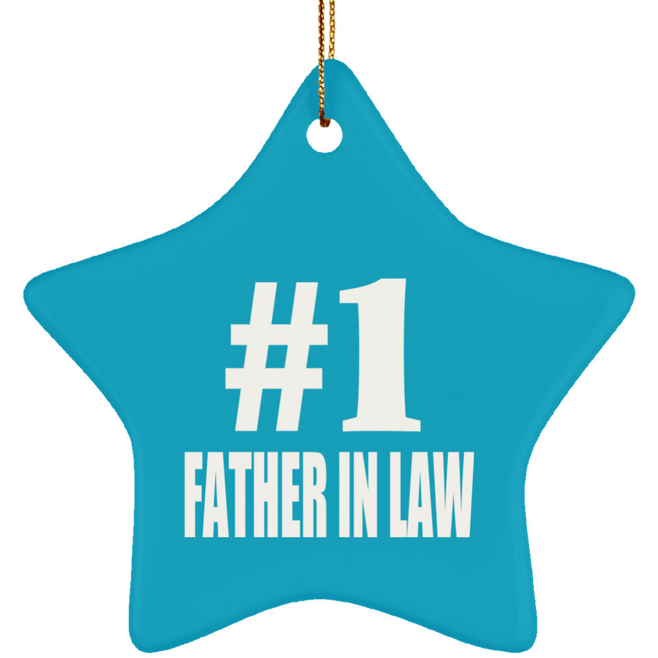 Number One #1 Father In Law - Star Ornament