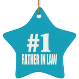Number One #1 Father In Law - Star Ornament