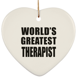 World's Greatest Therapist - Heart Ornament