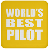 World's Best Pilot - Drink Coaster
