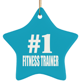 Number One #1 Fitness Trainer - Star Ornament