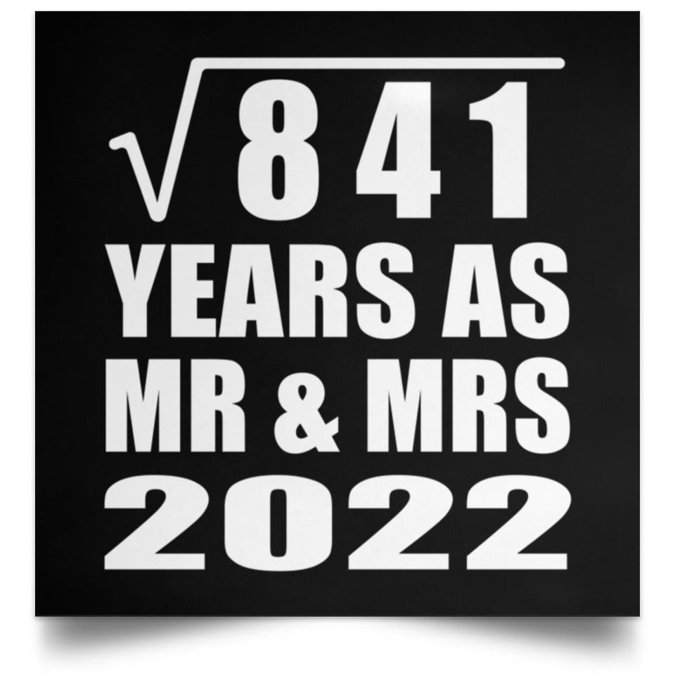 29th Anniversary Square Root of 841 Years As Mr & Mrs 2022 - Poster Square