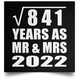 29th Anniversary Square Root of 841 Years As Mr & Mrs 2022 - Poster Square