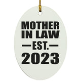 Mother In Law Established EST. 2023 - Oval Ornament