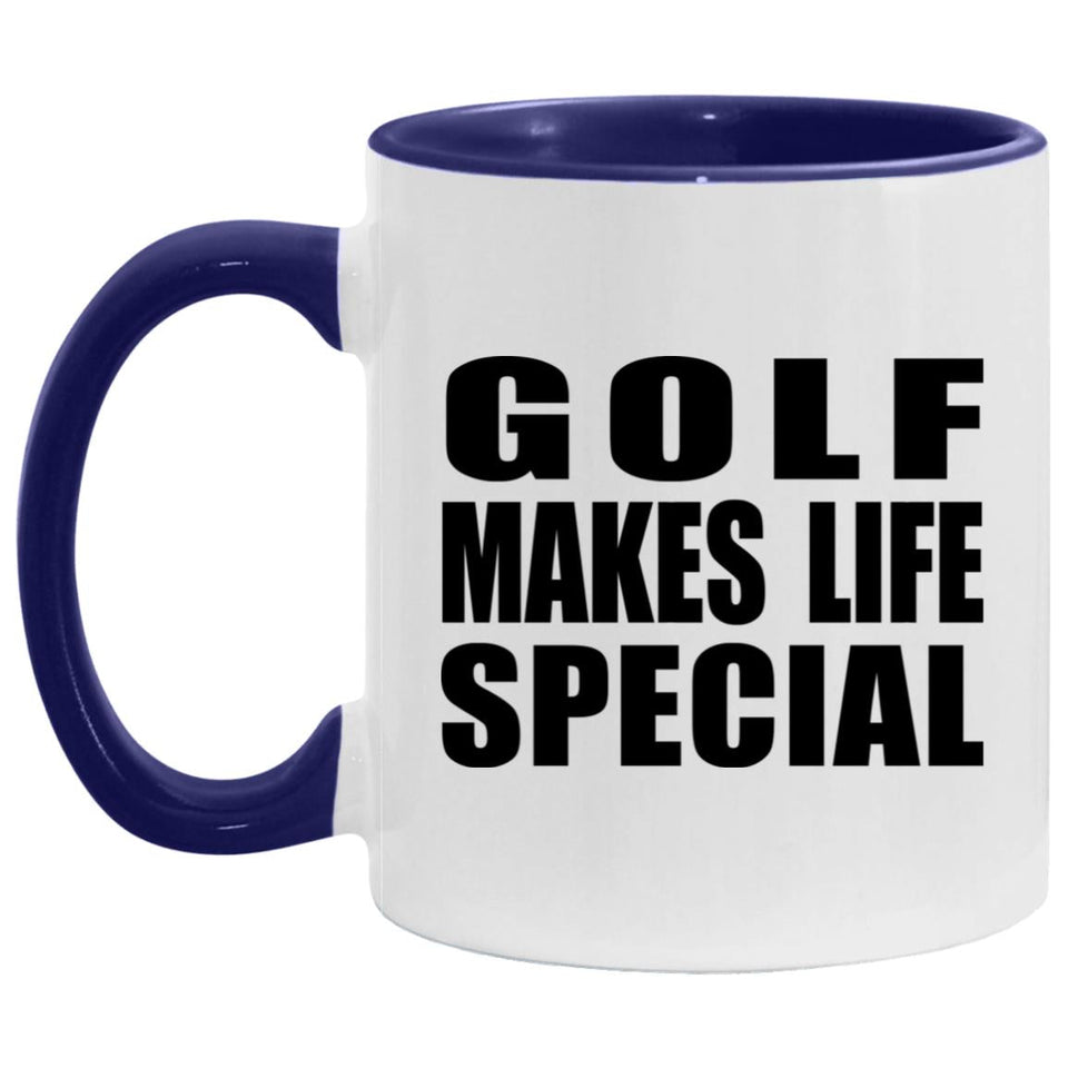 Golf Makes Life Special - 11oz Accent Mug Purple
