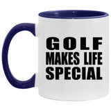 Golf Makes Life Special - 11oz Accent Mug Purple