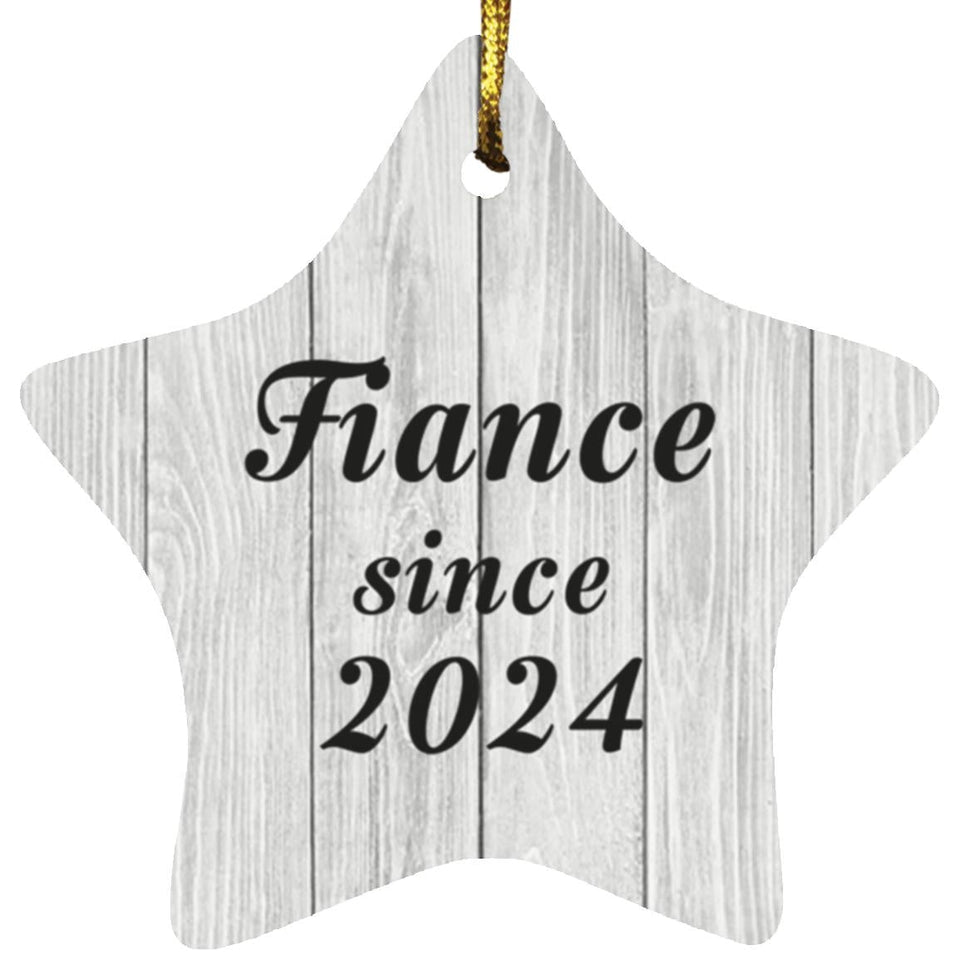 Fiance Since 2024 - Star Ornament F