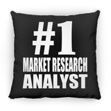 Number One #1 Market Research Analyst - Throw Pillow Black