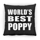 World's Best Poppy - Throw Pillow Black