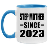Step Mother Since 2023 - 11oz Accent Mug Blue