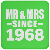 56th Anniversary Mr & Mrs Since 1968 - Drink Coaster