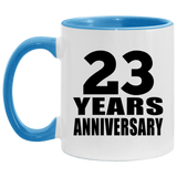 23rd Anniversary 23 Years - 11oz Accent Mug Blue