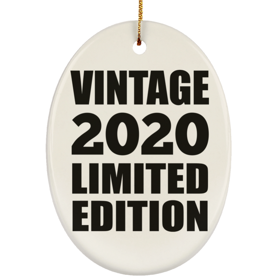 4th Birthday Vintage 2020 Limited Edition - Oval Ornament