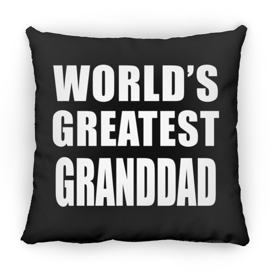 World's Greatest Granddad - Throw Pillow Black