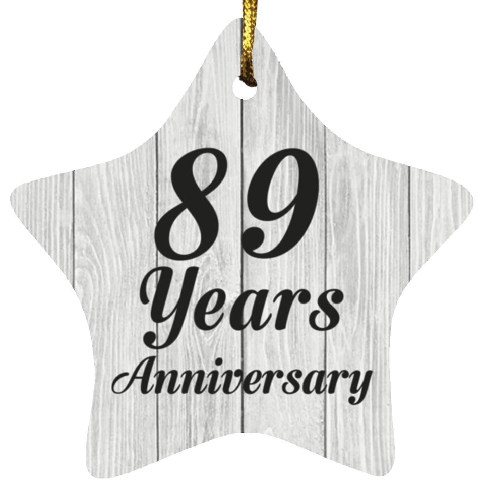 89th Anniversary 89 Years Anniversary - Star Ornament F
