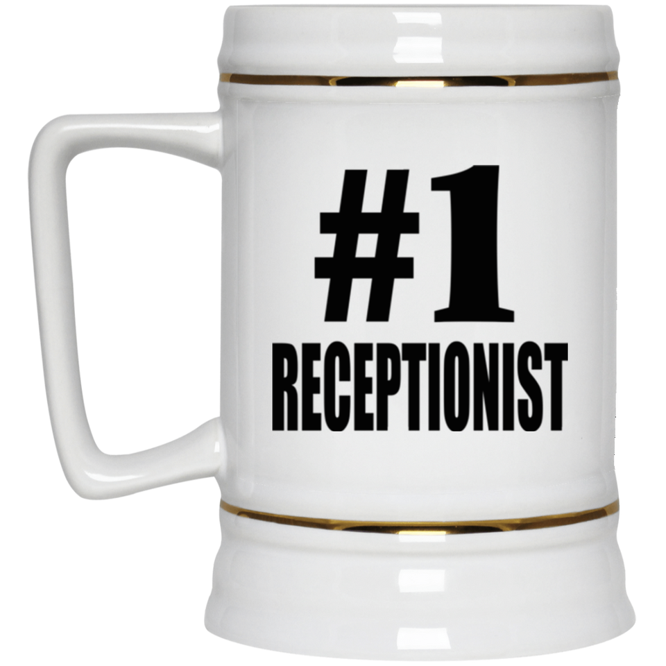 Number One #1 Receptionist - Beer Stein