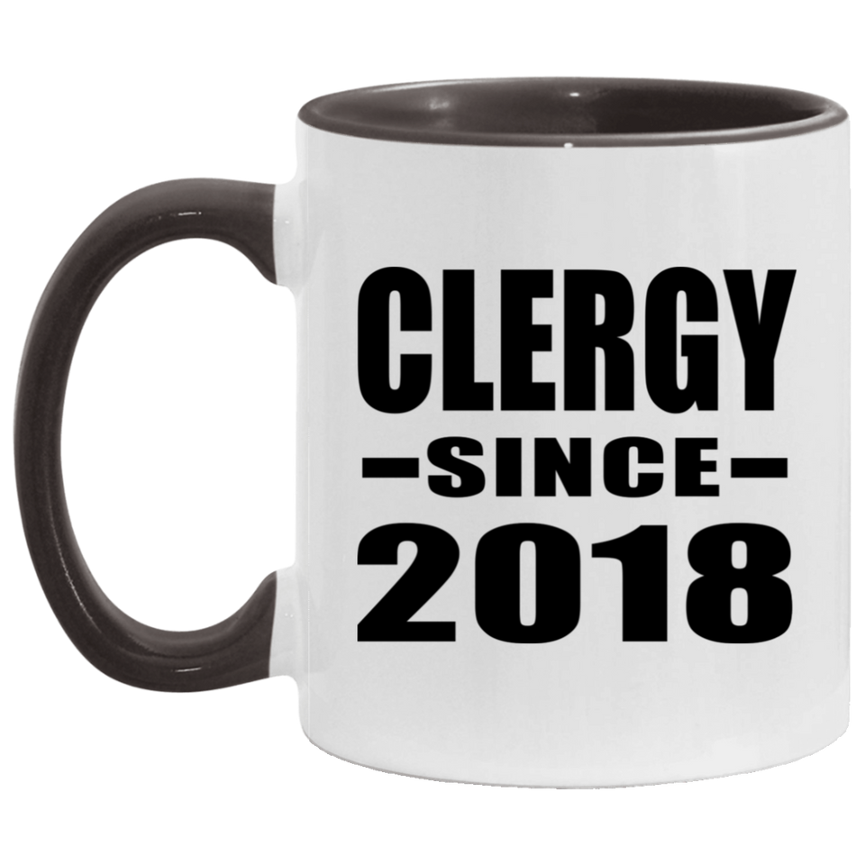 Clergy Since 2018 - 11oz Accent Mug Black